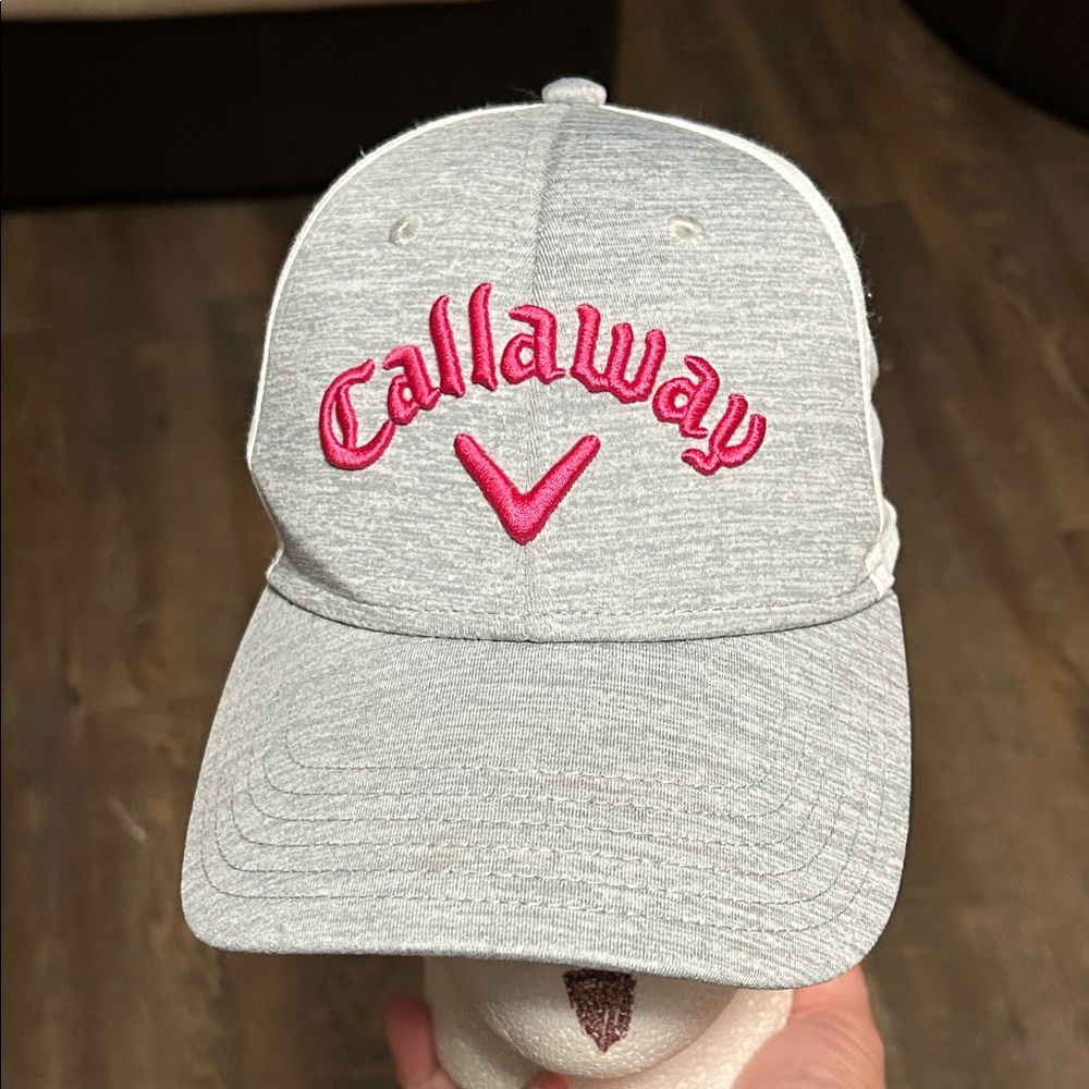 Callaway Golf Hat Cap La Costa Grey White Pink Adjustable‎ Unisex